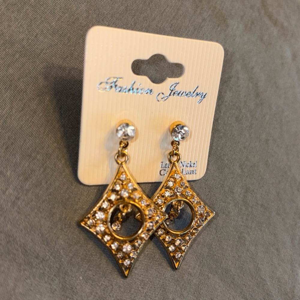 Fashion Jewelry Gold and Silver Dangle Earrings